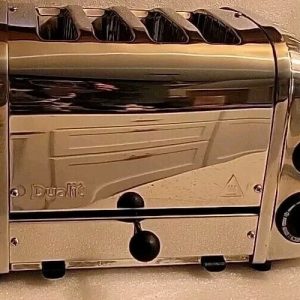 Dualit NewGen Wide Slot Toaster 1800-W 4-Slice Built-In Timer  Crumb Tray Chrome