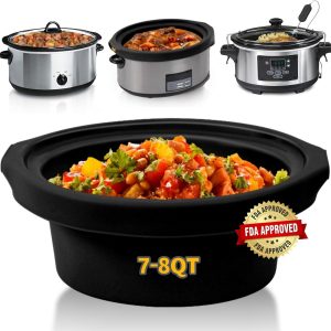 Slow Cooker Liners fit Crock Pot 7-8 QT,Maywe Tanso for 8 Quarts, Black