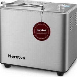 Neretva 20-IN-1 Bread Maker, Dual Heater 1.5LB/2LB Bread Machine Stainless Steel