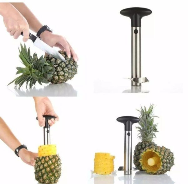 Stainless Steel Pineapple Corer Slicer Peeler For Diced Fruit Rings