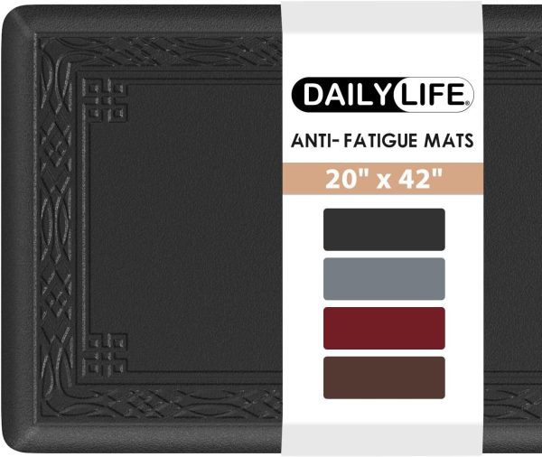 Anti Fatigue Kitchen Mat for Floor by DAILYLIFE, 3/4″Thick Kitchen Cushioned Mat