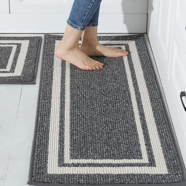 Kitchen Rugs Non-Slip 20X30/20X48 Inch Thick Polypropylene Standing Mat for Home