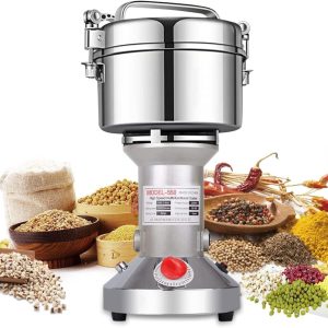 Compact 2000W Electric Grinder for Herbs, Spices, and Flour – Safe & Durable