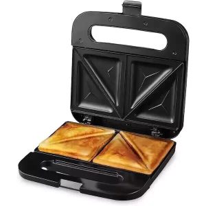 Electric Sandwich Maker, Non-Stick Plates, Indicator Lights，New-Black GPS401B