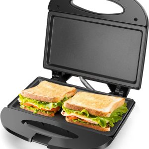 Aigostar Sandwich Maker with Non-Stick Deep Grid Surface for Egg, Ham, Steaks Co