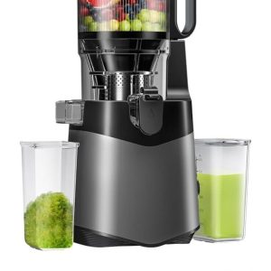 Cold Press Juicer, Slow Juicer Machine with 5.4″ Wide Feed Chute NEW OPEN BOX