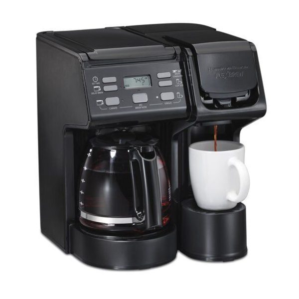 Hamilton Beach 49904 FlexBrew Trio Coffee Maker, Single Serve or 12 Cups, Black