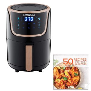 GoWISE USA Electric Mini Air Fryer W/ Digital Touchscreen Black/Copper GW22975