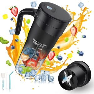 Portable Blender for Shakes and Smoothies, 16 Oz Rechargeable USB-C 6 Blades NEW