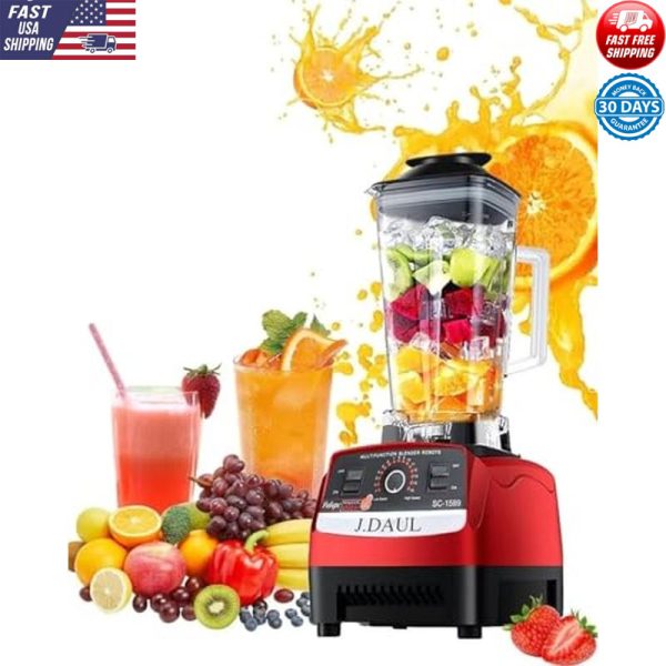 High Speed Commercial Blender 2500W 3.5HP Ice Crushing Smoothies Nut Milk New