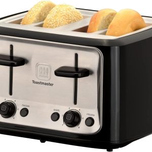 Toastmaster 4-Slice Cool Touch Toaster, Black with Stainless ( Free Shipping )