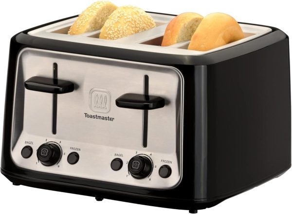 Toastmaster 4-Slice Cool Touch Toaster, Black with Stainless ( Free Shipping )