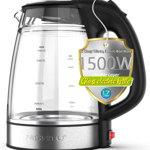 Double Glass Electric Kettle Cordless Electric Kettle Hot Water Boiler Electric