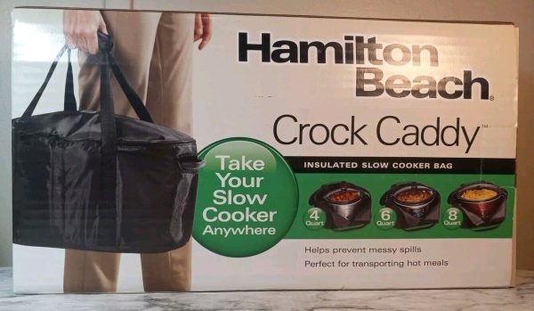 Hamilton Beach Crock Caddy Insulated Slow Cooker Bag – Black (33002)