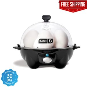 Dash Rapid Egg Cooker 6 Egg Capacity Electric Hard Boiled Pouched Scrambled BLCK