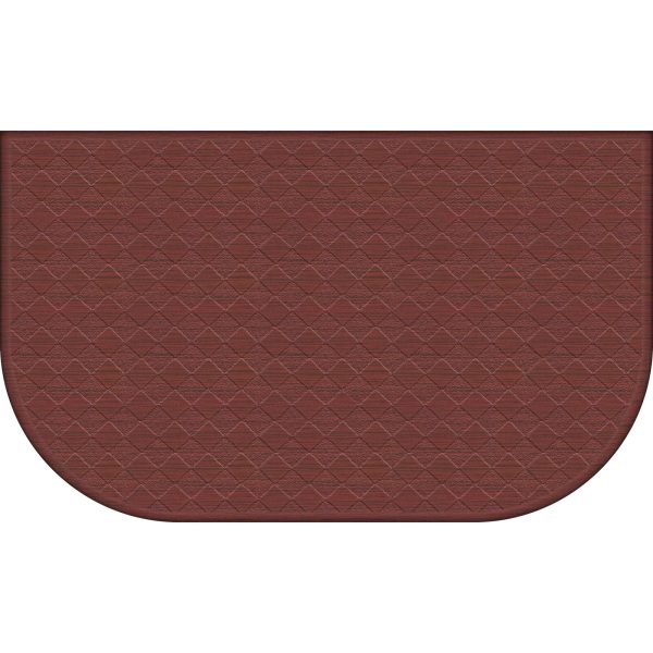 Comfort Mate D Shape Kitchen Mat Floor Mat Easy To Clean; Burgundy, 1.5′ X 2.5′