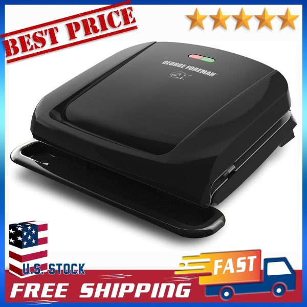 George Foreman 4-Serving Removable Plate Electric Grill and Panini Press, Geo…