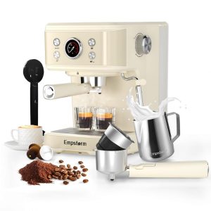 Espresso Machine Latte Coffee Makers 20 Bar, 2 IN 1 Professional Cappuccino M…