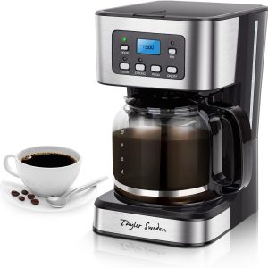 Home 12-Cup Programmable Electric Coffee Maker Drip Coffee Machine,Pause & Serve