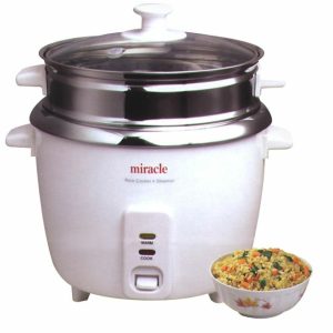 Miracle Exclusives Stainless Steel Rice Cooker Model ME81