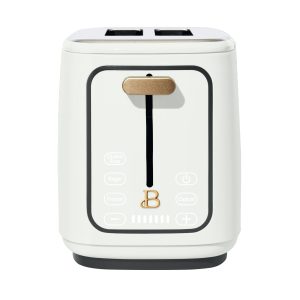 2 Slice Toaster with Touch-Activated Display, White Icing