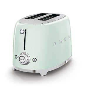 Smeg TSF01PGUS Pastel Green 50’s Retro Style 2 Slice Toaster (OB) Box Damage