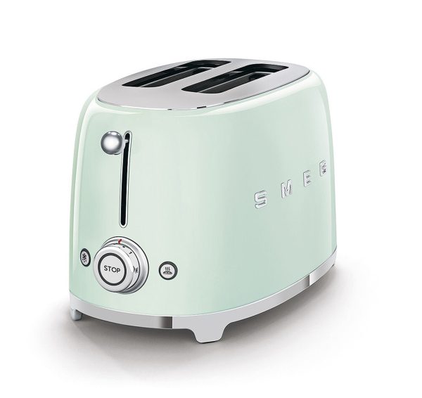 Smeg TSF01PGUS Pastel Green 50’s Retro Style 2 Slice Toaster (OB) Box Damage