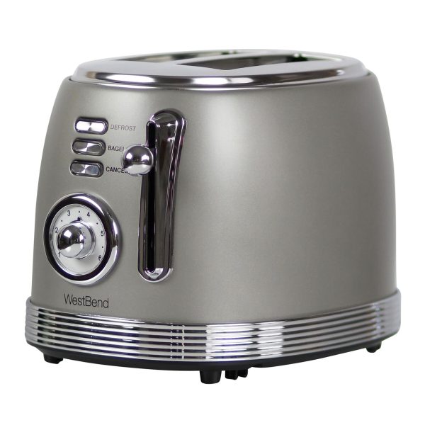 West Bend Toaster 2 Slice Retro-Styled Stainless Steel with 4 Functions and 6…