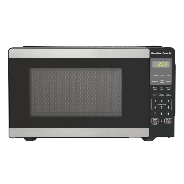 Hamilton Beach 0.9 Cu ft Countertop Microwave Oven, 900 Watts, Stainless Steel