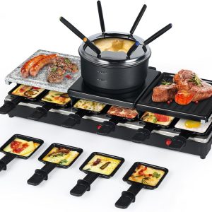 Raclette Table Grill – Indoor Electric Grill Griddle – Nonstick Extra Large Reve