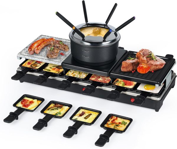 Raclette Table Grill – Indoor Electric Grill Griddle – Nonstick Extra Large Reve