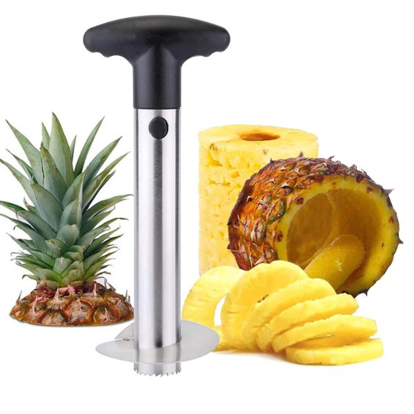 Pineapple Corer Slicer Stainless Steel Fruit Pineapple Peeler Cutter for Easy…