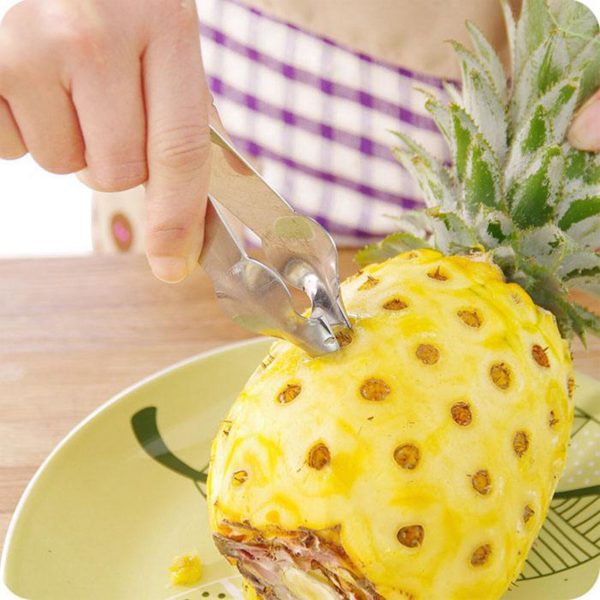 1* Stainless Steel Pineapple Eye Peeler Pineapple Seed Remover Clip Home Kitchen