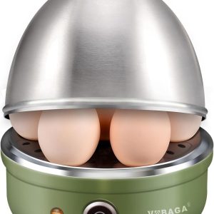 Electric Egg Cooker, Rapid Egg Boiler with Auto Shut off for Soft, Medium, Hard