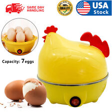 USA Electric Egg Cooker Boiler 7 Egg Steamer Non Stick Hard Boiled Auto-Off