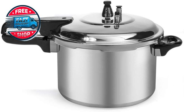 6Qt Pressure Canner W/Release Valve Aluminum Canning Cooker Pot Stove To