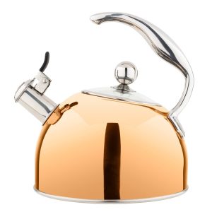 Viking Culinary 3-Ply Stainless Steel Whistling Tea Kettle, 2.6 Quart, Includ…