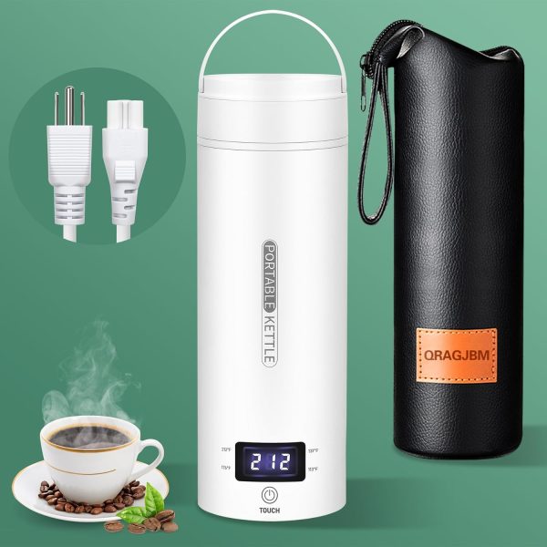 Portable Mini Travel Electric Kettle, 400ml Water Boiler, 4 Temperature Controls