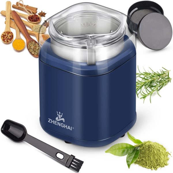 Electric Herb Grinder 200w Spice Grinder Compact Size Easy On/Off Fast Grindi…