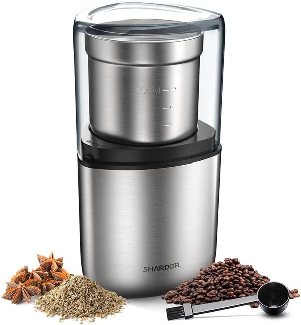 Coffee Grinder Electric Herb/Wet Grinder for Spices and Seeds with 2 Removable S