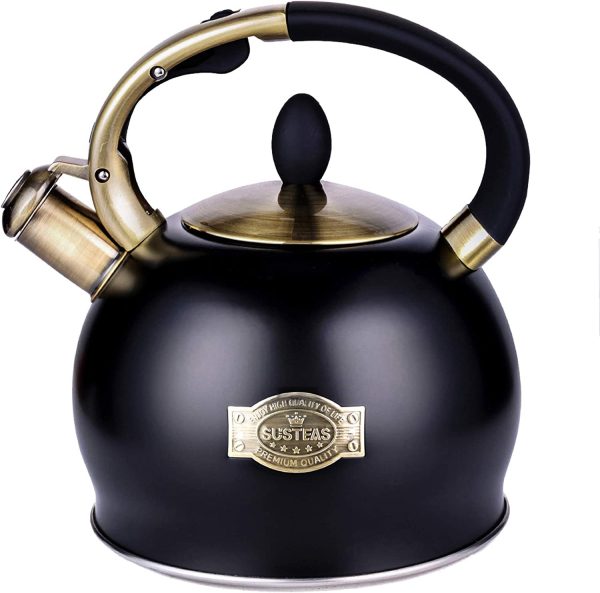 SUSTEAS Stove Top Whistling Tea Kettle – Food Grade Stainless Steel Teakettle Te