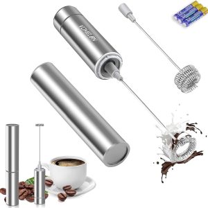 Milk Frother Handheld Battery Operated Travel Coffee Frother Milk Foamer Drink M