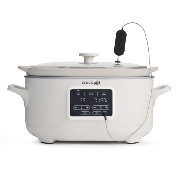 Crockpot 6Quart Slow Cooker with Sous Vide Programmable in Oat Milk Slow Cookers