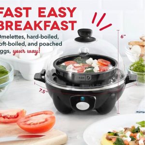 DASH Rapid Egg Cooker: 6 Egg Capacity Electric Egg Cooker for Hard Boiled Eggs,