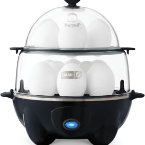 DASH Deluxe Rapid Egg Cooker for Hard Boiled, Poached, Scrambled Eggs, Omelets,