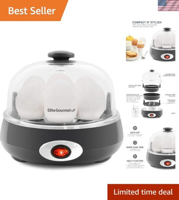 Elegant 7-Egg Cooker with Auto Shut-Off – Perfect for Hard, Medium & Soft Eggs