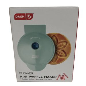 Dash Electric 350W Flower 4″ Mini Waffle Maker Non Stick New