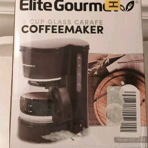 Elite Gourmet 5 Cup Coffeemaker with glass carafe, Small Coffeemaker For home…