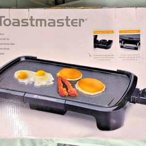 NEW! TOASTMASTER FAMILY SIZE 10” x 16” ELECTRIC GRILL GRIDDLE NONSTICK DIP TRAY