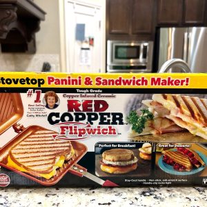 Red Copper Flipwich Stovetop Panini and Sandwich Maker – NEW